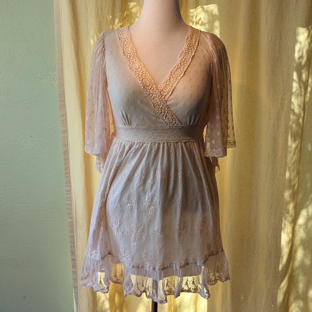 Cream Lace Dress